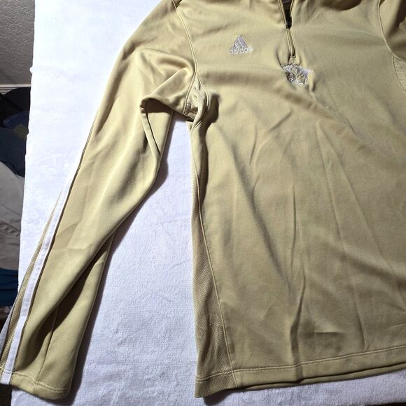 Adidas Women's Climacool Track Jacket 1/4 Zip Pullover Size Medium Pale Yellow - Picture 5 of 6